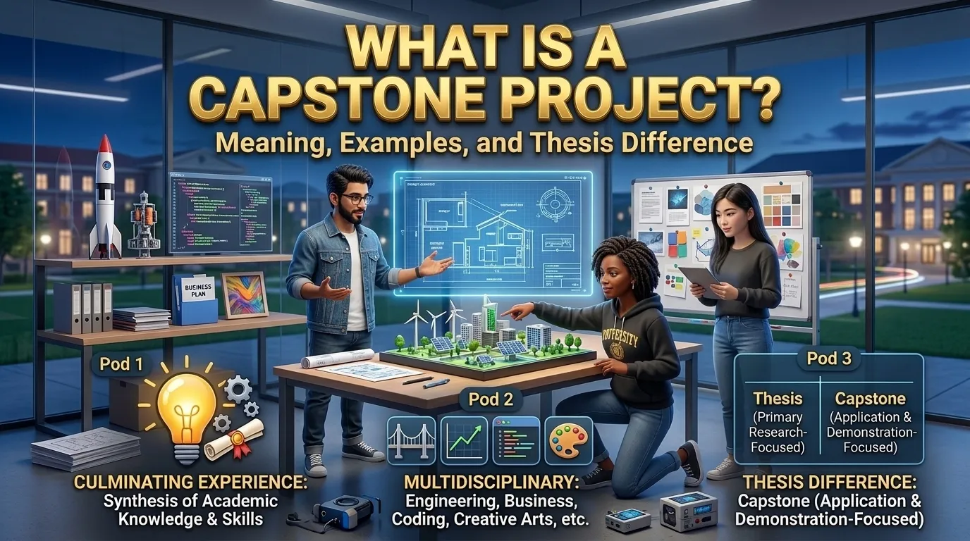 What Is a Capstone Project? Meaning, Examples, and Thesis Difference