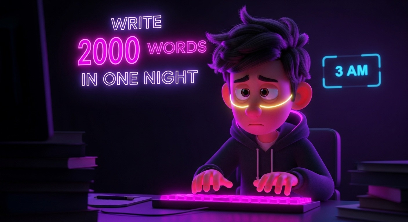 How to write a 2000 word essay in one night